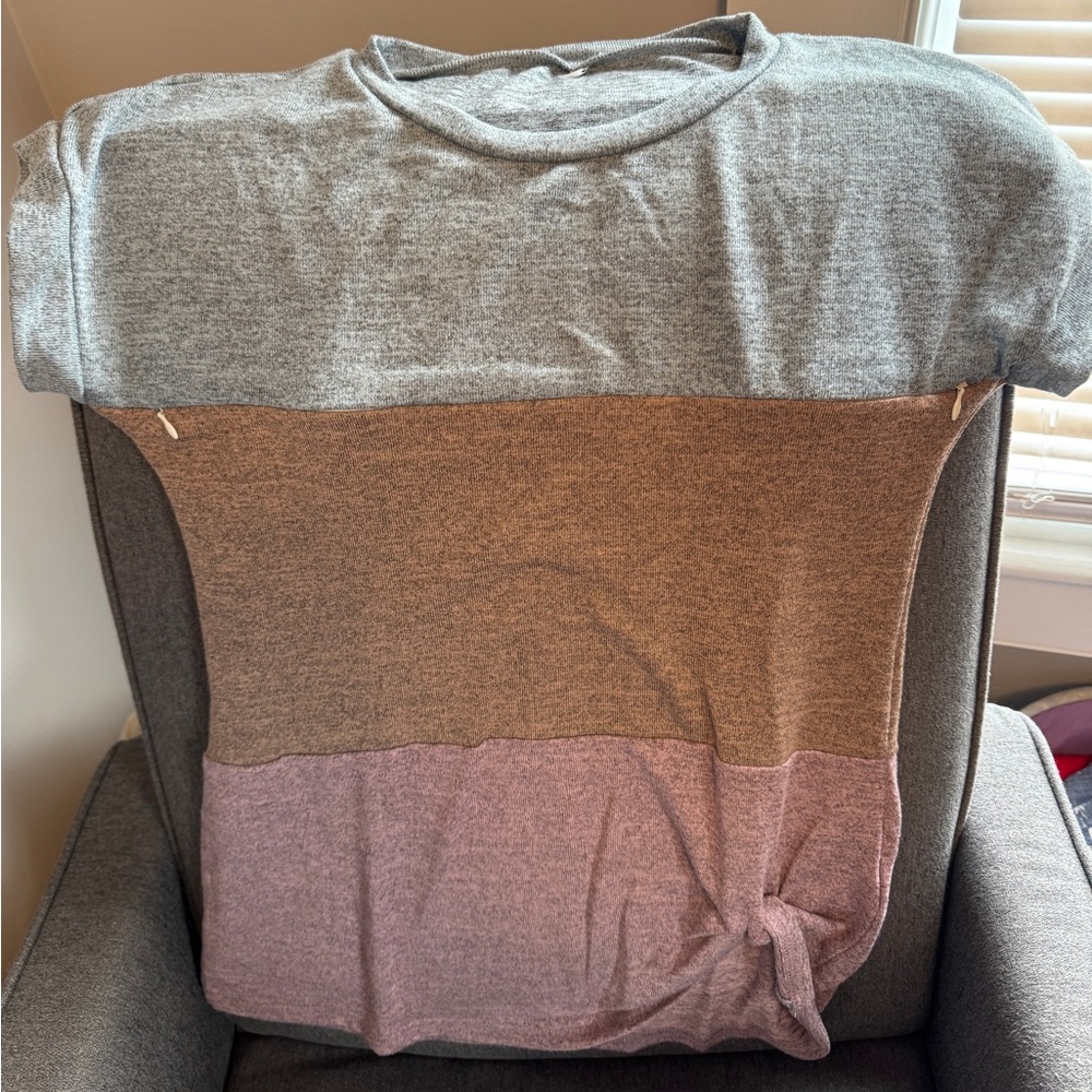 Colorblock Nursing Tee